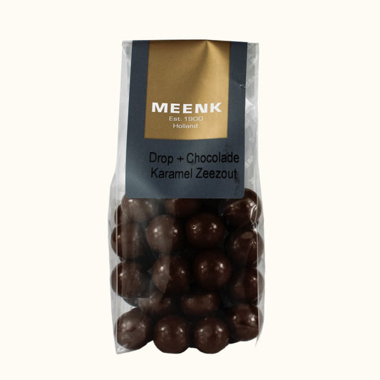 Meenk Chocolate & Caramel Sea Salt Covered Black Licorice (150g)
