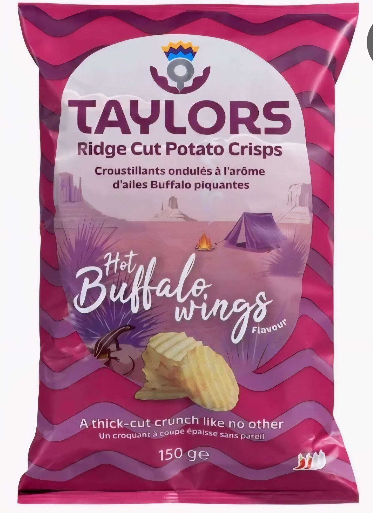 Taylors Hot Buffalo Wing Ridge Cut Crisps (150g)