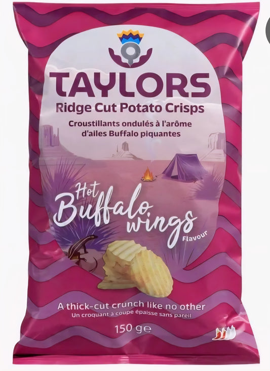 Taylors Hot Buffalo Wing Ridge Cut Crisps (150g)