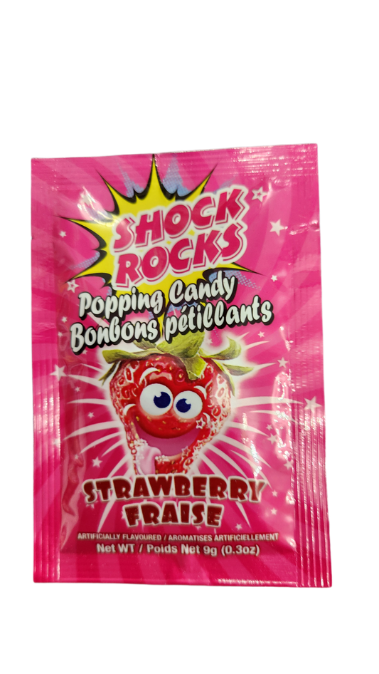Shock Rocks Strawberry Popping Candy (9g)