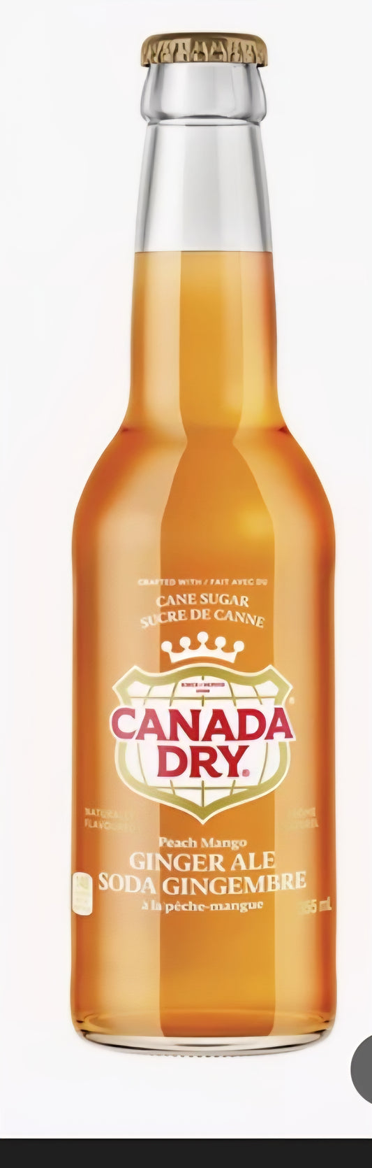 Canada Dry Peach Mango Gingerale Cane Sugar Soda (355ml)